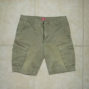 LEVIS Mens Khaki Cargo Shorts Size 32 Utility Outdoor Casual